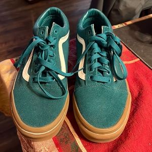 Vans Old Skool Quetzal Green/Gum Size 8 Womens